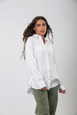 CAMISA DE GASA ARRUGADA DE ALGODÓN - BRISA