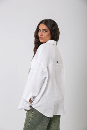 Alternative view of CAMISA DE GASA ARRUGADA DE ALGODÓN - BRISA