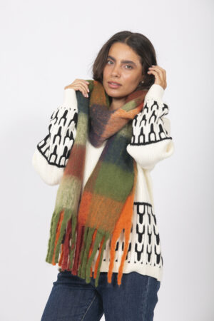 BUFANDA DAMA A CUADROS